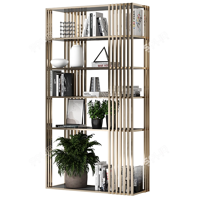 Modular Adjustable Shelving Unit 3D model image 1