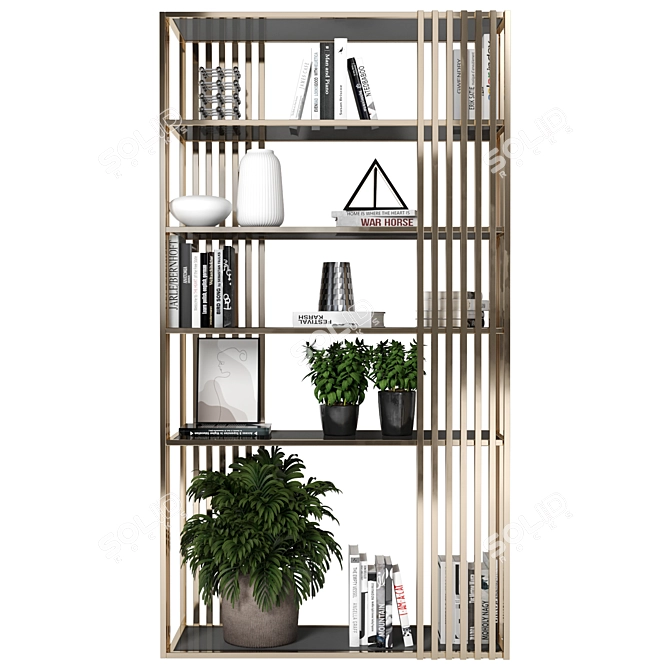 Modular Adjustable Shelving Unit 3D model image 2