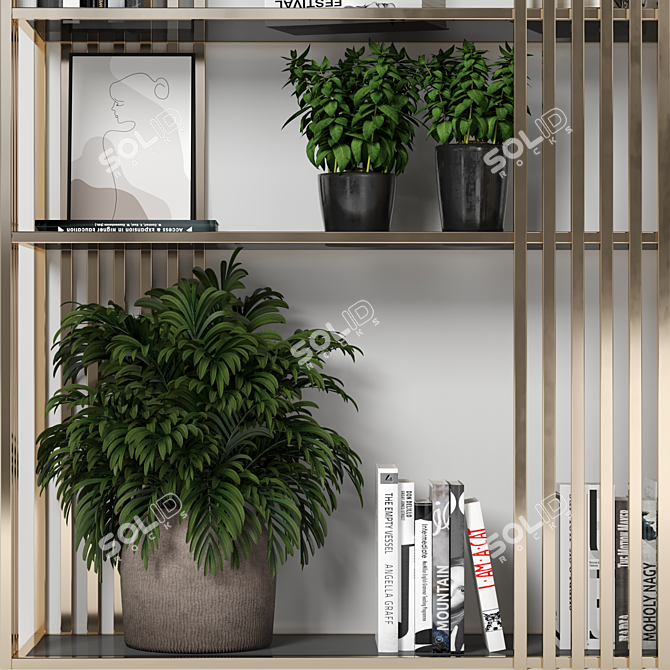 Modular Adjustable Shelving Unit 3D model image 3