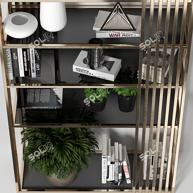 Modular Adjustable Shelving Unit 3D model image 4