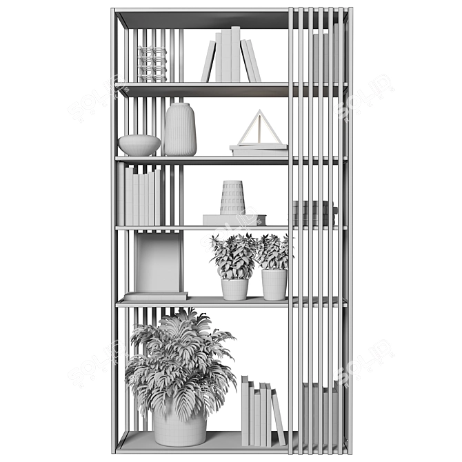 Modular Adjustable Shelving Unit 3D model image 5