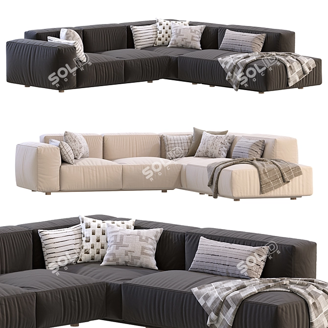 Modern Chic Arflex Sofa Design 3D model image 4