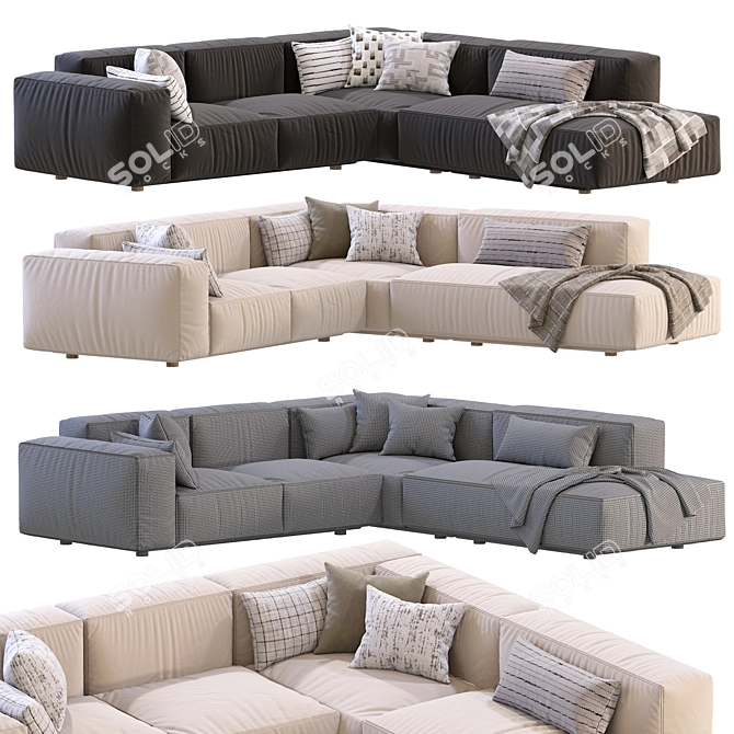 Modern Chic Arflex Sofa Design 3D model image 1