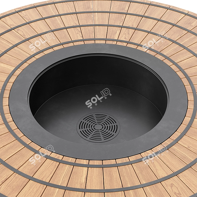 Title: Modern Fire Pit Design  3D model image 2