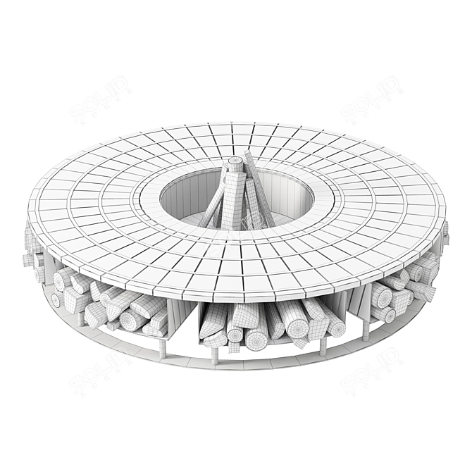 Title: Modern Fire Pit Design  3D model image 5