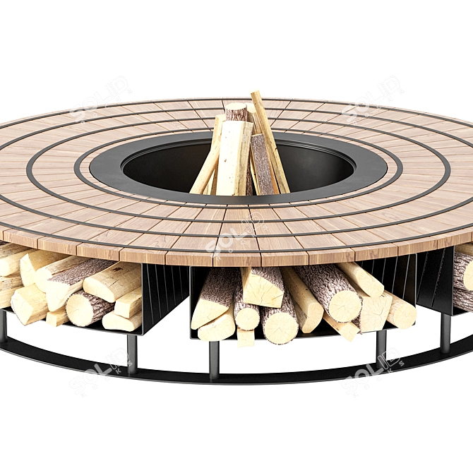 Title: Modern Fire Pit Design  3D model image 6