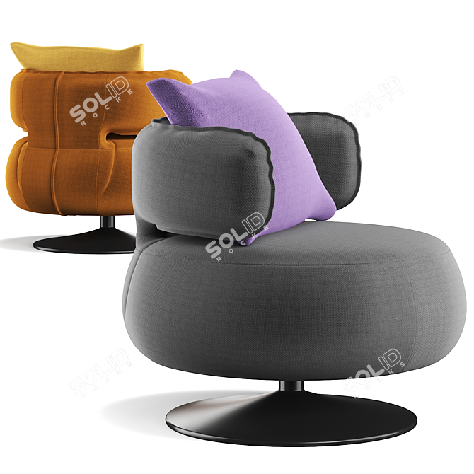 Moderno Lounge Chair, 3D Model 3D model image 2