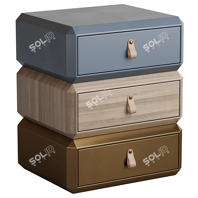 Rotating Drawer Bedside Table 3D model image 1