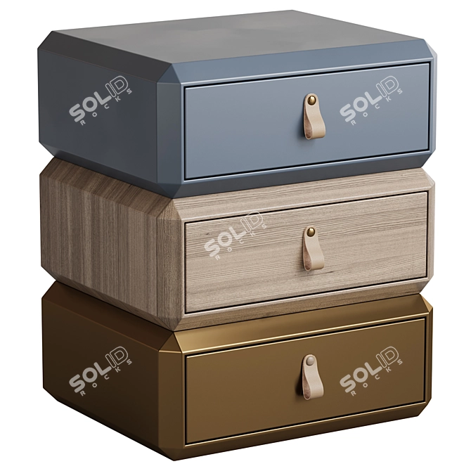 Rotating Drawer Bedside Table 3D model image 4