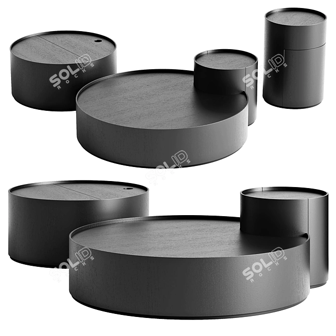  Lunar-themed Living Divani Coffee Tables 3D model image 1