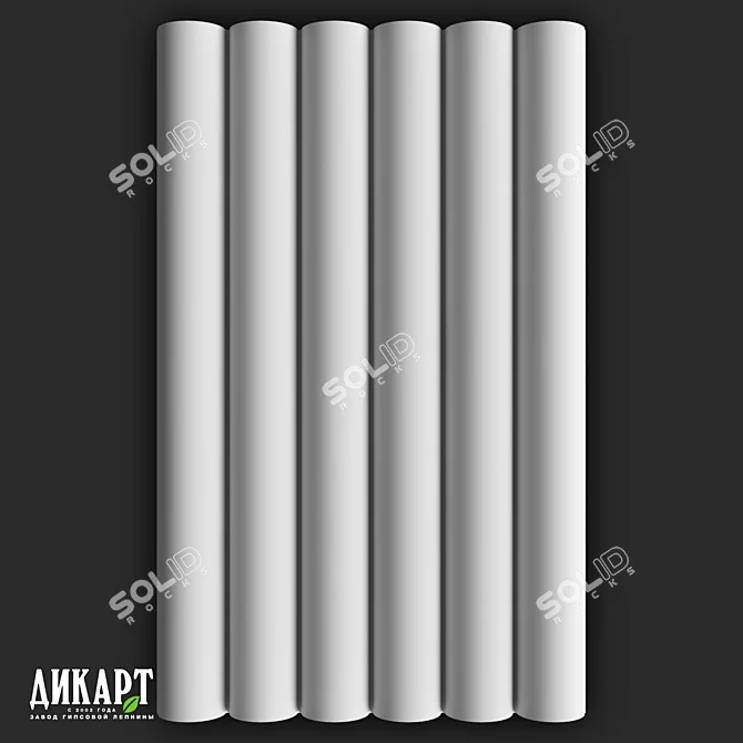 DIKART 3D Panel Breeze SFH 628x1000x60mm 3D model image 1