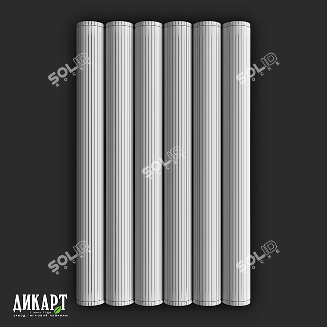 DIKART 3D Panel Breeze SFH 628x1000x60mm 3D model image 2