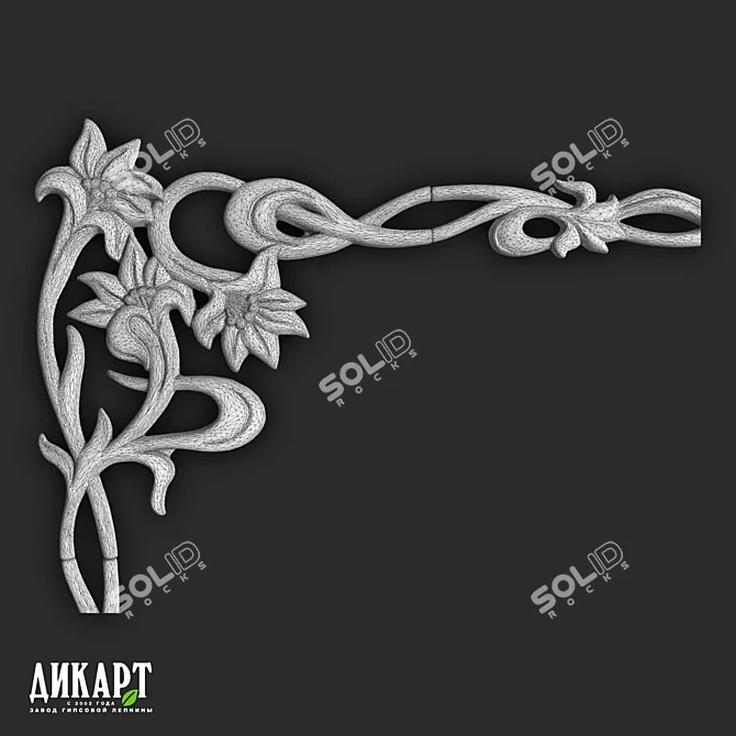 Customizable Gypsum Moldings 3D Models 3D model image 2