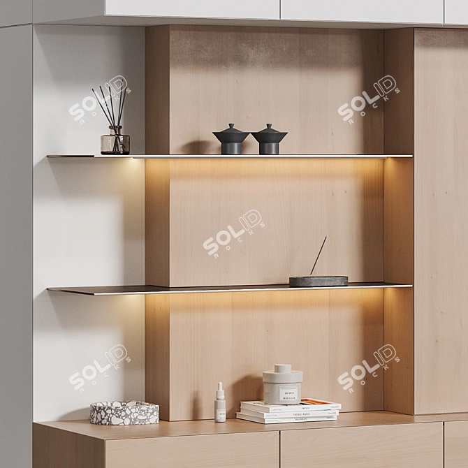 Corner Shelf NG12 with Decor 3D model image 2