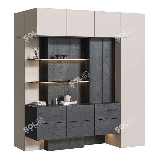 Corner Shelf NG12 with Decor 3D model image 3