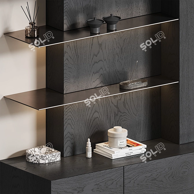 Corner Shelf NG12 with Decor 3D model image 5