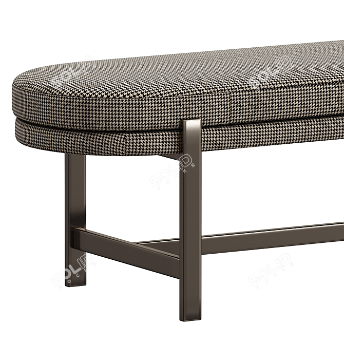 Luxury Upholstered Domkapa Bench 3D model image 2