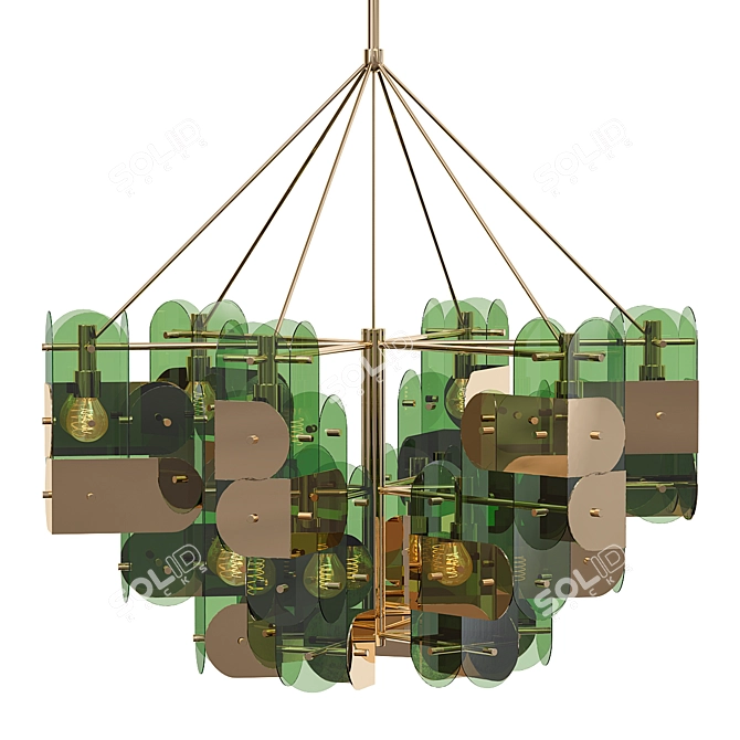 Elegant ASTA Chandelier: Unique Design 3D model image 2