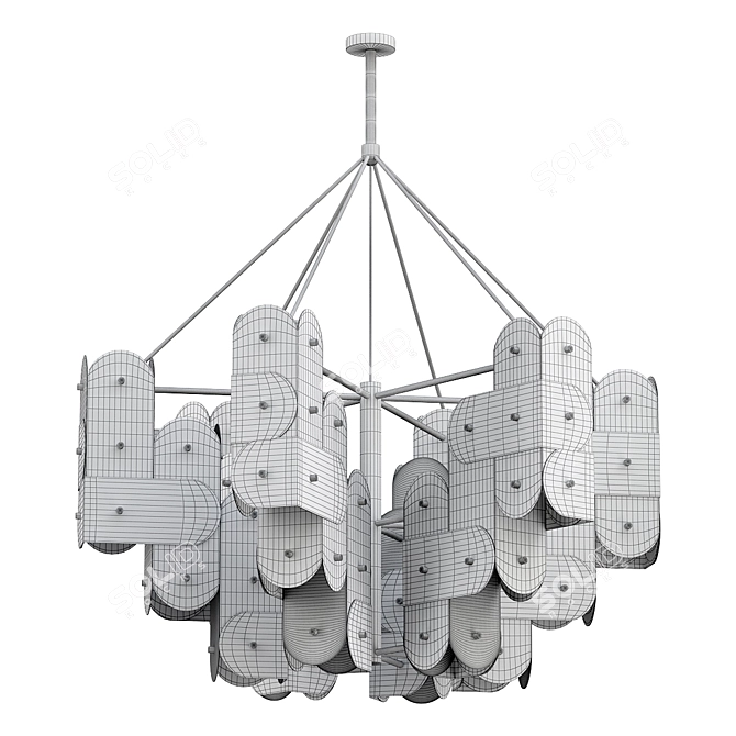 Elegant ASTA Chandelier: Unique Design 3D model image 3