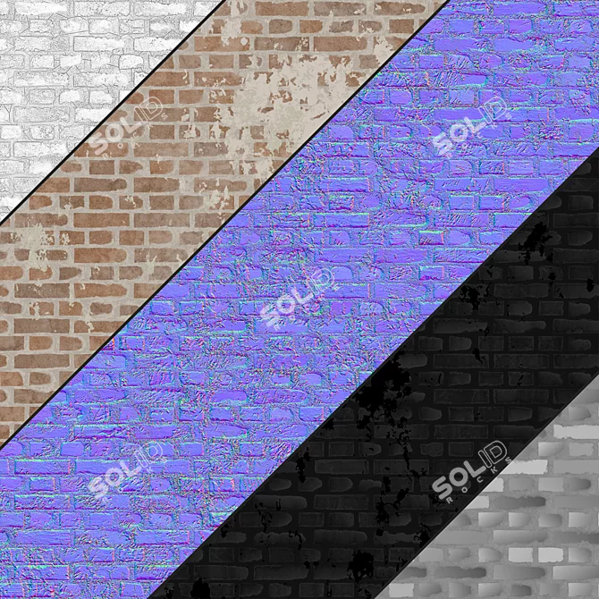 PBR Seamless Brick Texture Pack 3D model image 6