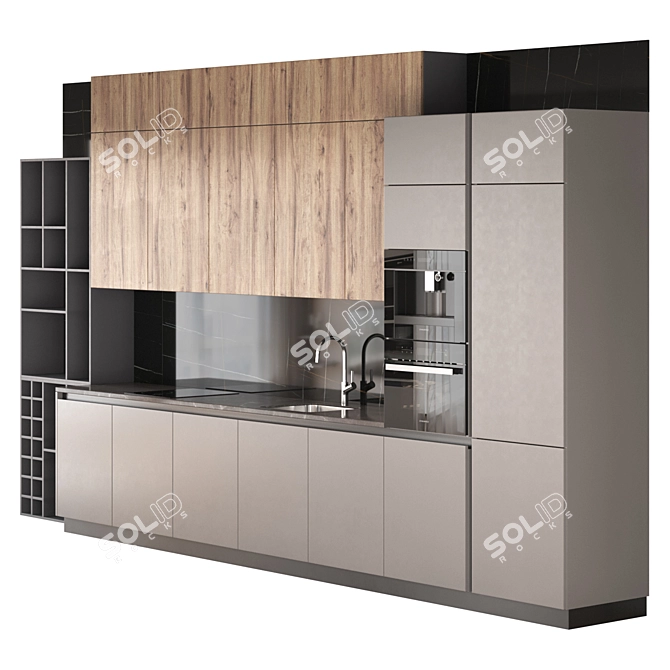 Linear Kitchen Maria Jazz 3D model image 1