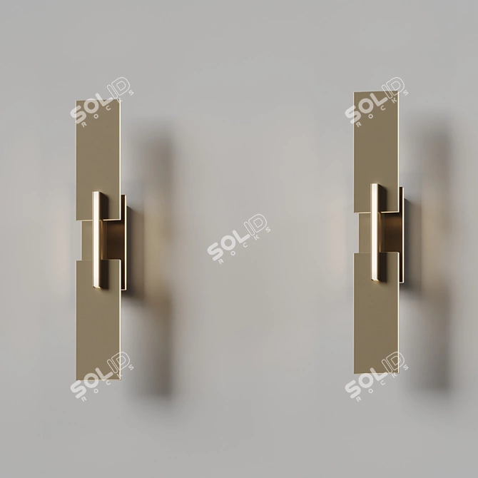 Amari LED Wall Sconce: Artful Illumination 3D model image 5