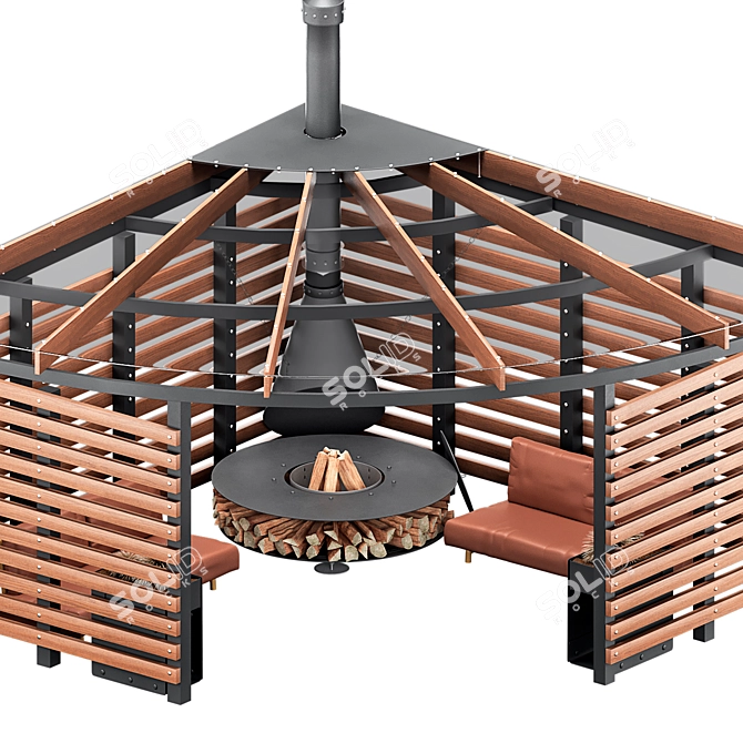 Modern BBQ Grill Design 2 3D model image 4