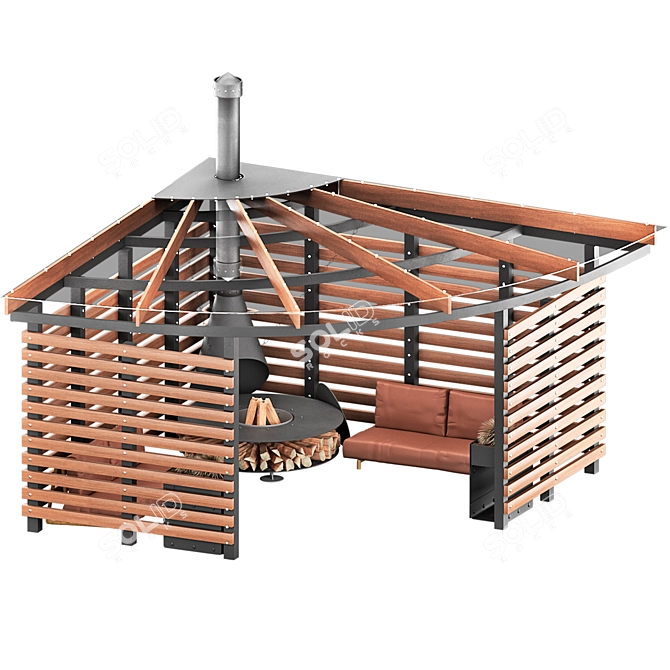 Modern BBQ Grill Design 2 3D model image 6