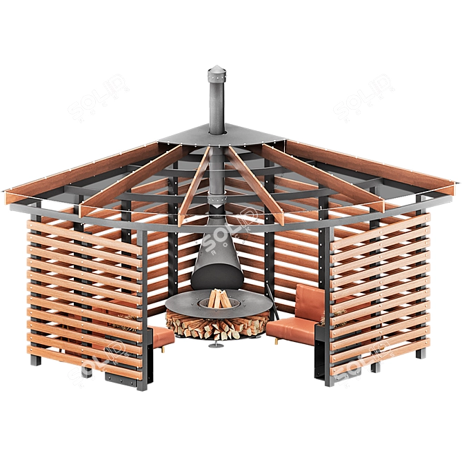 Modern BBQ Grill Design 2 3D model image 8