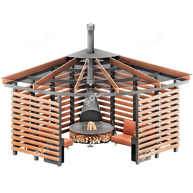 Modern BBQ Grill Design 2 3D model image 9