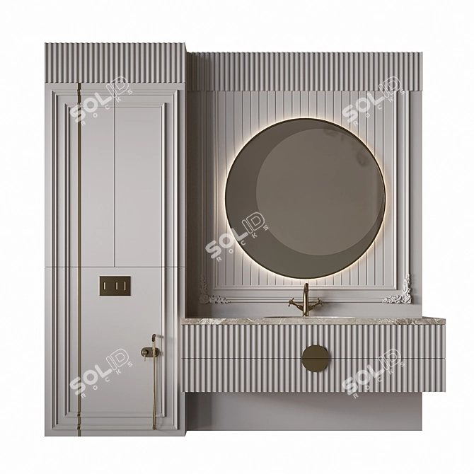 Luxury Spa Bath Set 3D model image 1