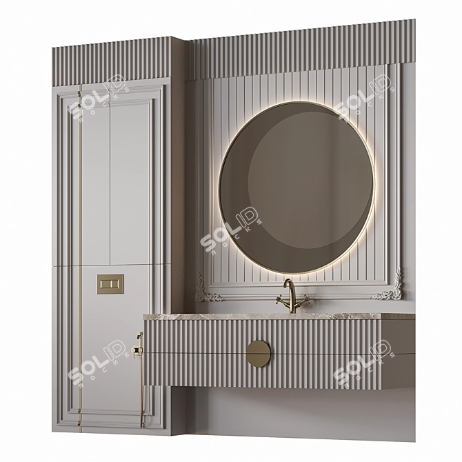 Luxury Spa Bath Set 3D model image 3