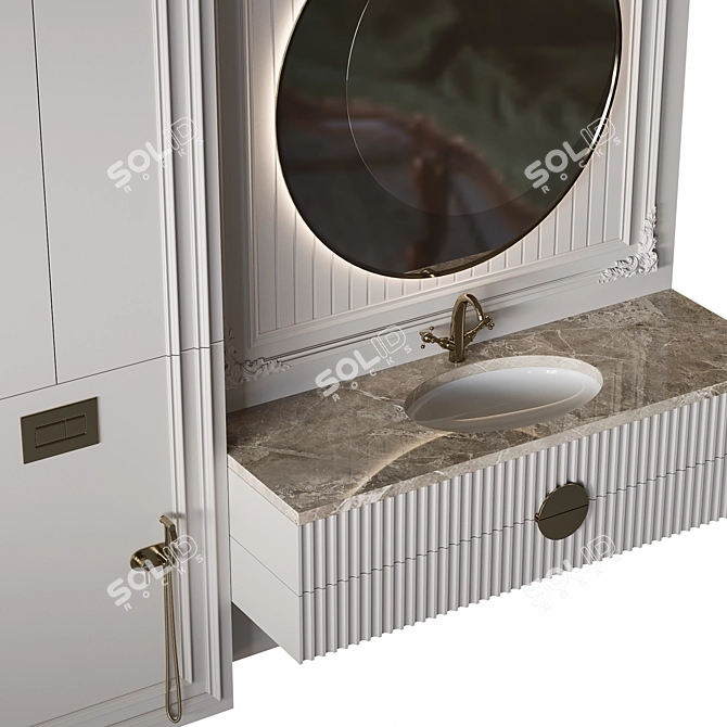 Luxury Spa Bath Set 3D model image 4