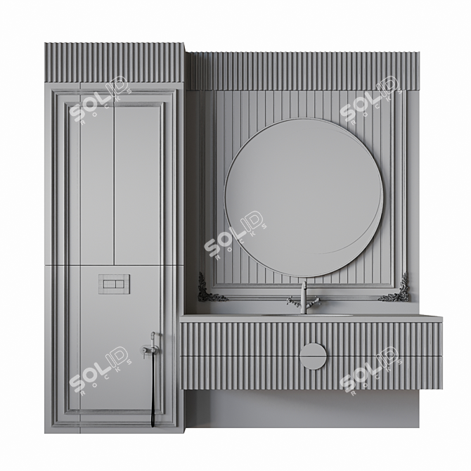 Luxury Spa Bath Set 3D model image 5