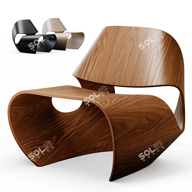 Cowrie Shell Bentwood Presale Chair 3D model image 1