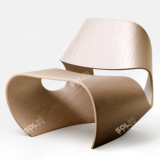 Cowrie Shell Bentwood Presale Chair 3D model image 3