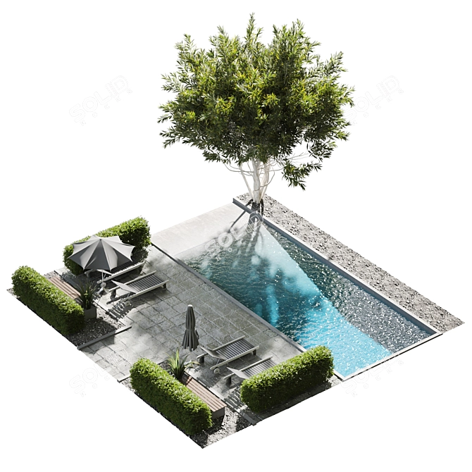 Cityscape Oasis 18 3D model image 1