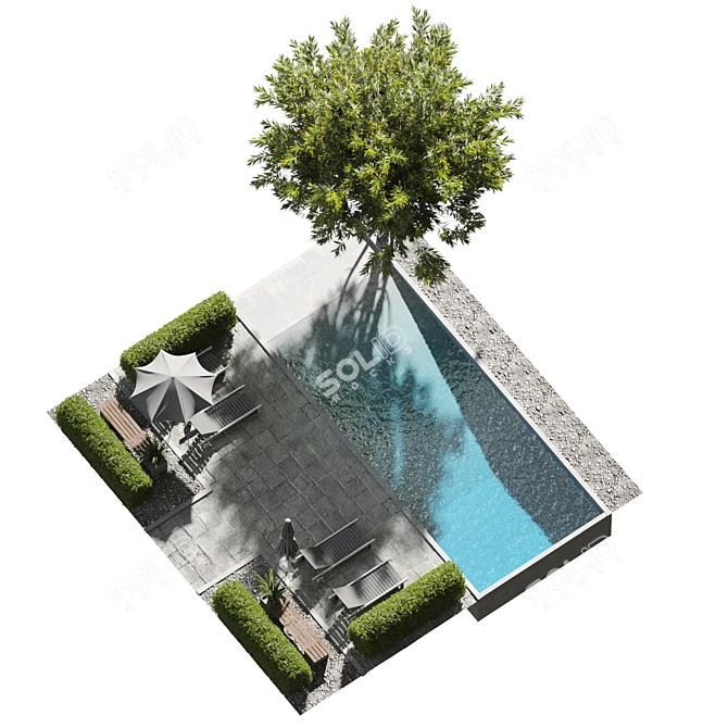 Cityscape Oasis 18 3D model image 2