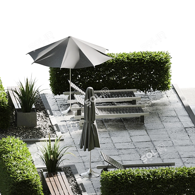 Cityscape Oasis 18 3D model image 3