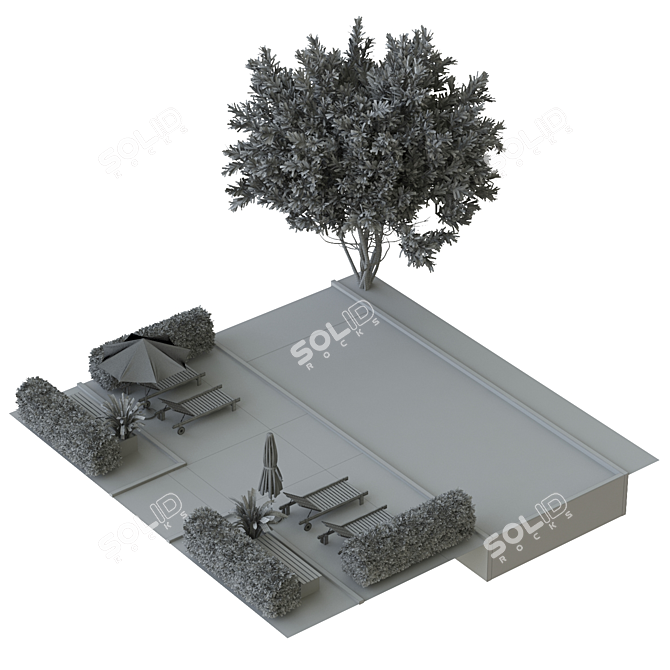 Cityscape Oasis 18 3D model image 4