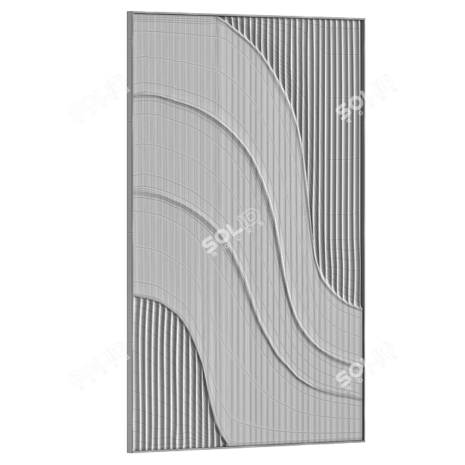 Handcrafted Minimalist Abstract Wall Art 3D model image 4