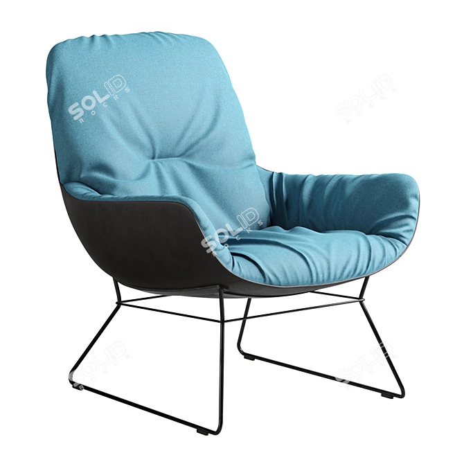 Stylish Leya Lounge Chair 3D model image 1