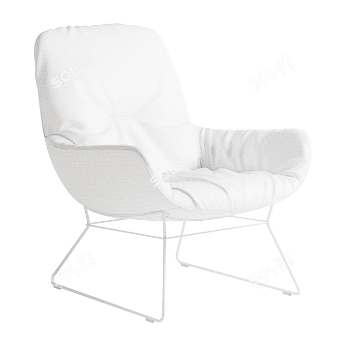 Stylish Leya Lounge Chair 3D model image 3