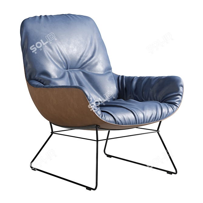 Stylish Leya Lounge Chair 3D model image 5