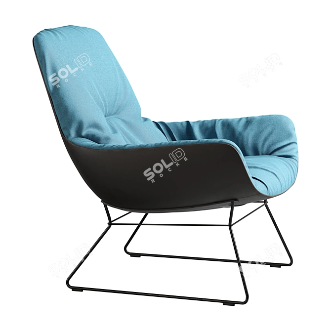 Stylish Leya Lounge Chair 3D model image 6