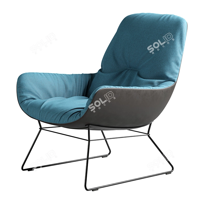 Stylish Leya Lounge Chair 3D model image 7