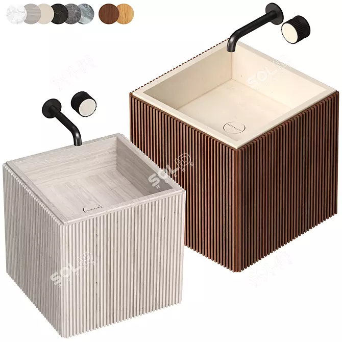 Salvatori Adda Washbasin Set 3D model image 3