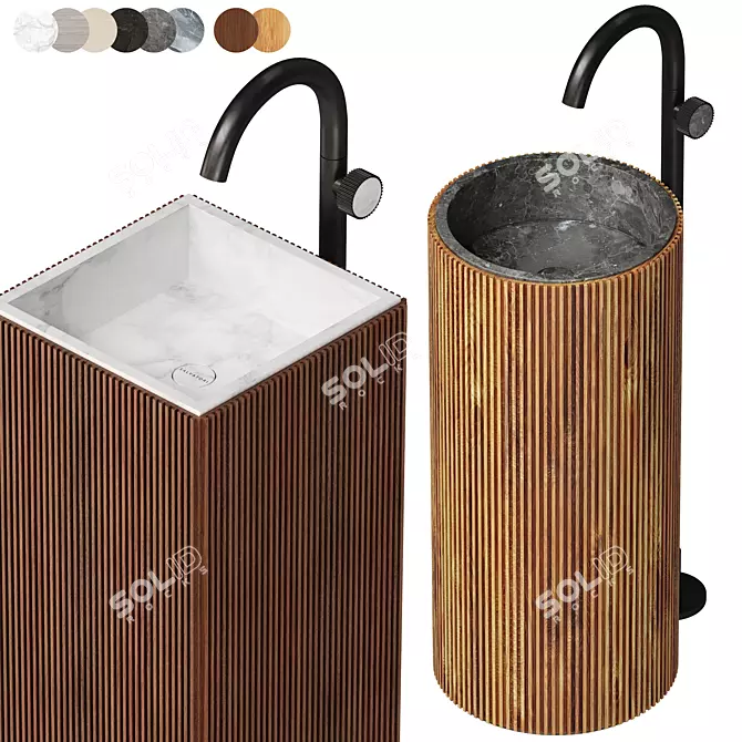 Salvatori Adda Washbasin Set 3D model image 5