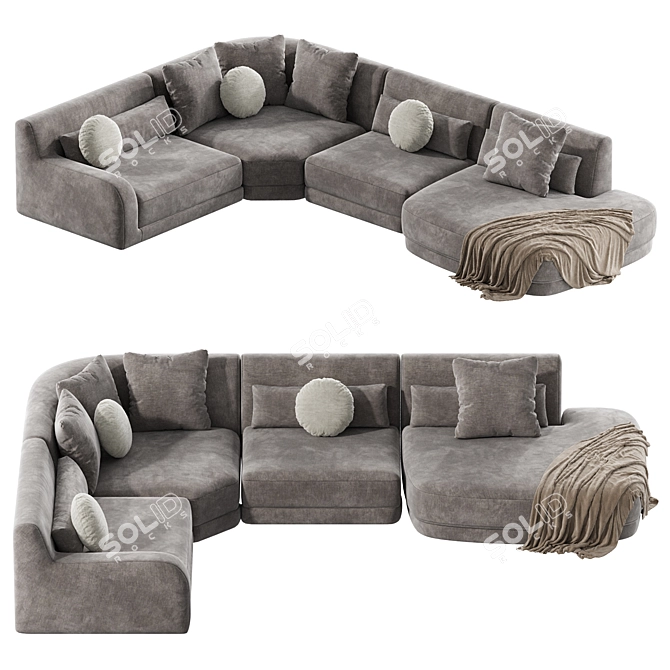 Contemporary BOLD Sofa - Sleek Design 3D model image 1