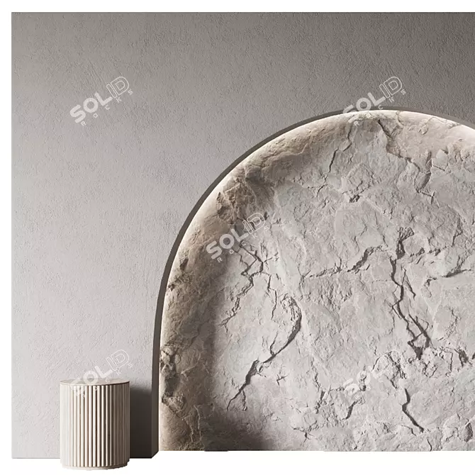 Elegant Bed Headboard Panel 3D model image 7